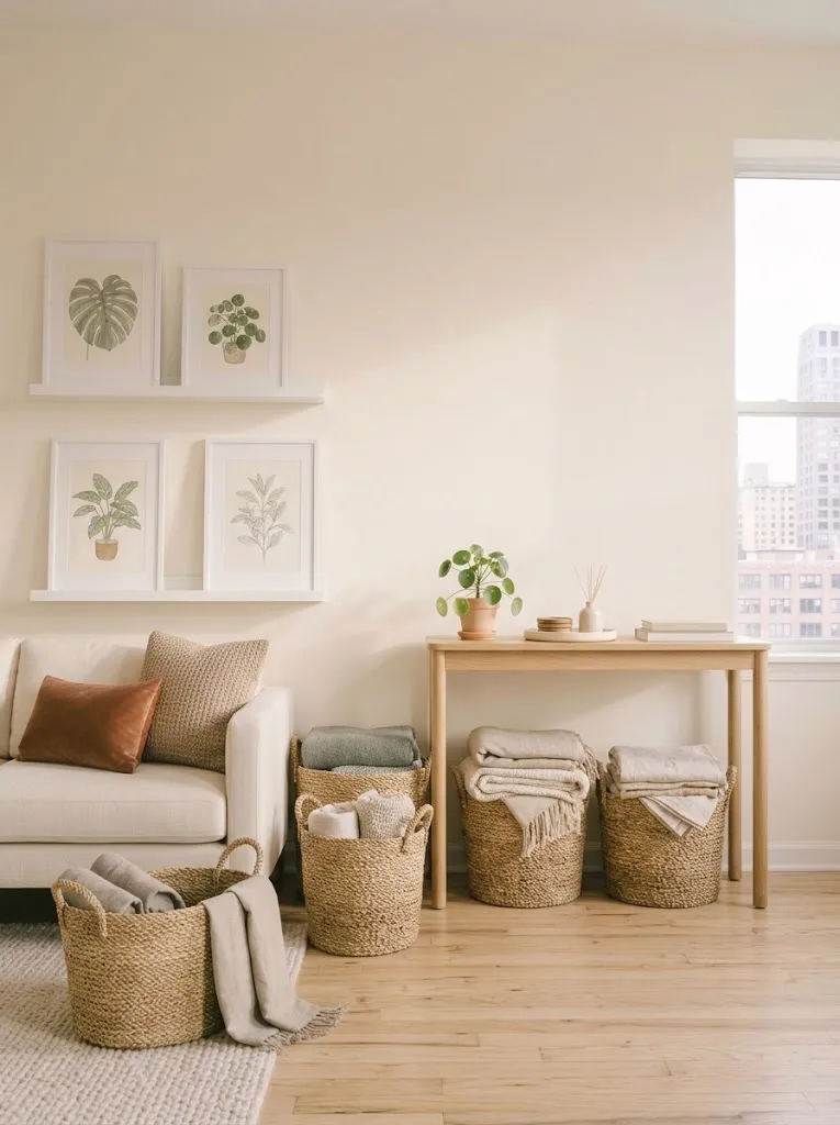 Hidden Basket Storage