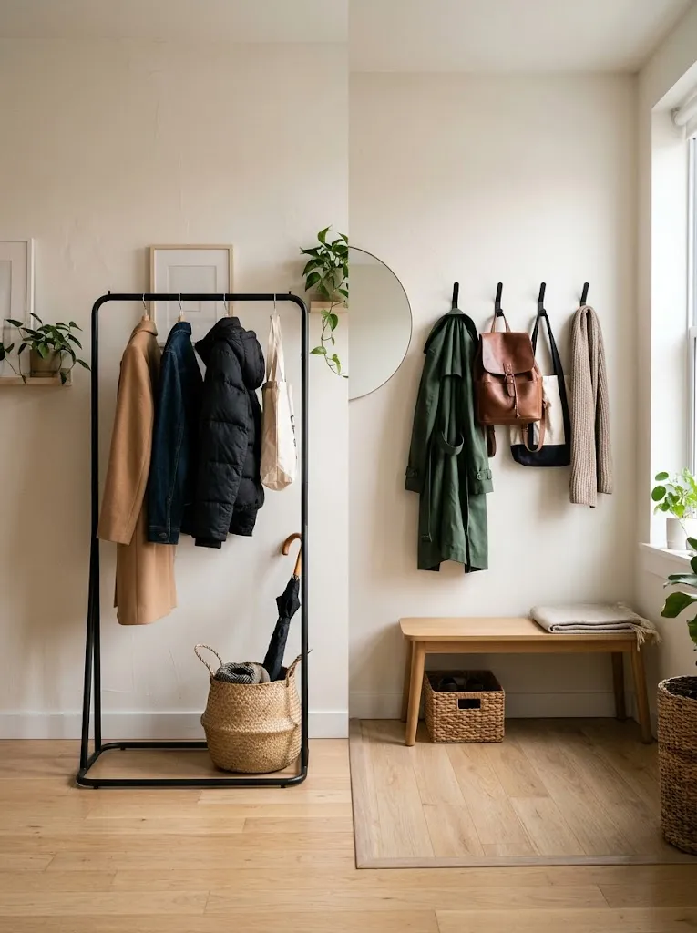 Wall-Mounted Hooks vs. Floor Racks